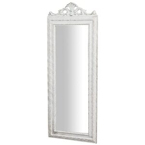 Spegel Lennox Rusta: Recension, Pris och Tips för Din Inredning Biscottini Sovrumsspegel 91 x 34 x 5 cm tillverkad i Italien | Antik vit shabby spegel | väggmonterad badrumsspegel | Väggspegel