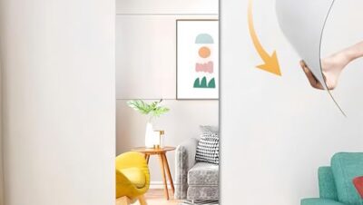 DONGDA Flexibel, akryl självhäftande spegel, högklar, ramlösa spegelklistermärken, 2 mm tjock självhäftande spegelkakel, klistra på väggspeglar för sovrum badrum (20 x 20 cm) DD-YKLJ-4P
